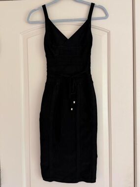 strapless open back dress Hot Pink & Black Dots Frilled Neck Ruffle Sleeve Dress with Pockets S main image 0